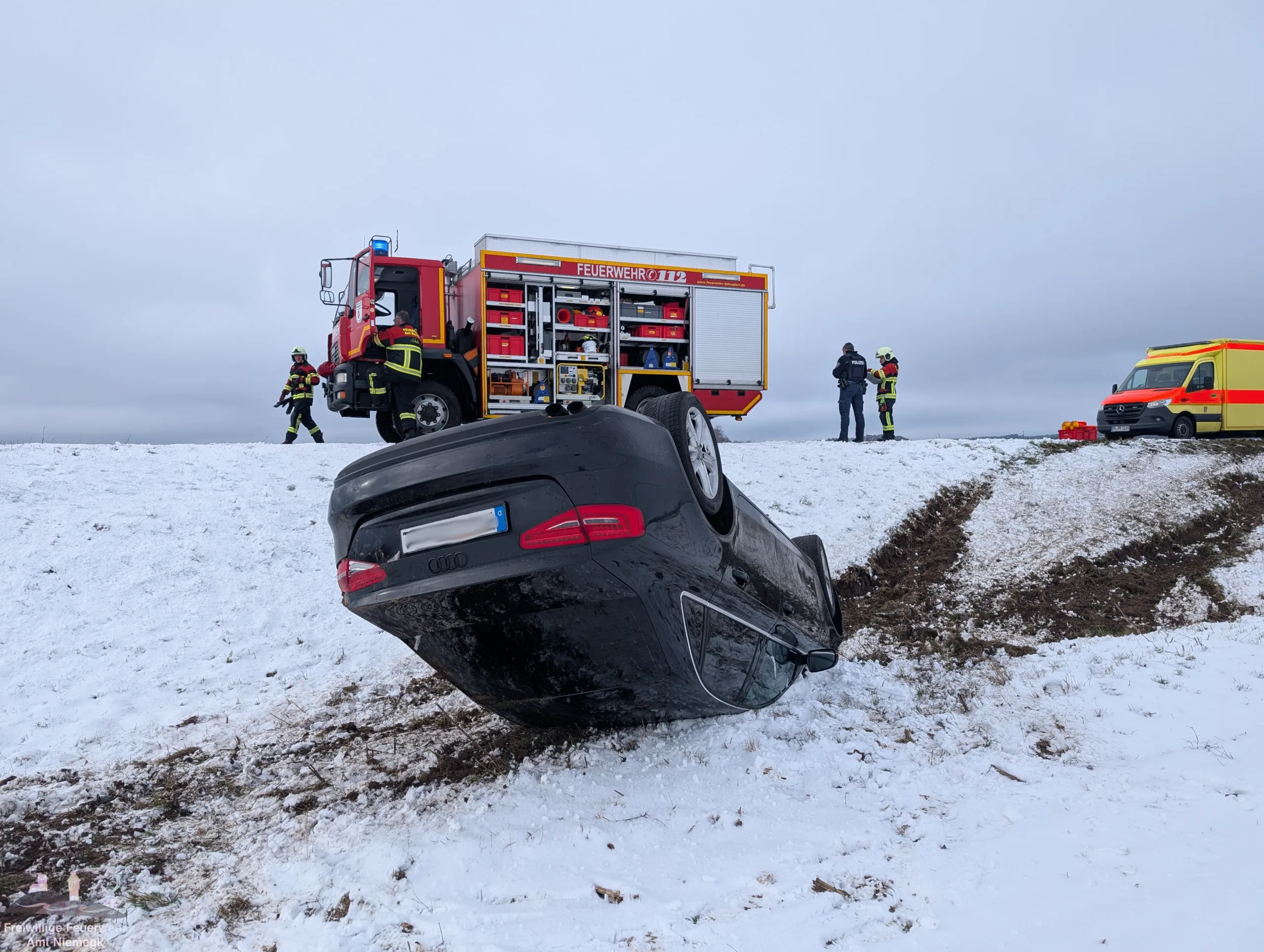 14.02.2025 – Hilfeleistung Verkehrsunfall – OV Kranepuhl – Lühnsdorf